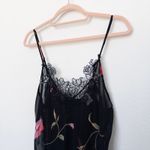 Y2K Private Luxuries Womens Cami Top Size S Floral Lace Lingerie Dark Coquette Black Photo 3