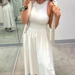 Zella  Effortless Cutout Back Hybrid Dress in Grey Moonbeam Size X-Large Photo 2