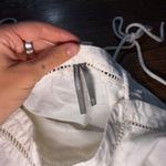 Anthropologie Tie strap linen hanky cutwork top Photo 4