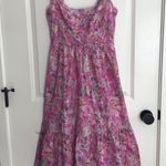 Lulus Lavender Floral Midi Sundress Size Small Pink Photo 0