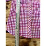 Talbots  Women's Lightweight Checkered Plaid Button UP Shirt Pink Size XS Classic Photo 2