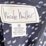 Nicole Miller Navy Blue Polka Dot Maxi Dress with Removeable Flower Photo 1