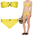 Proenza Schouler Splatter Print Barbell Swim Set Yellow- Size XS Photo 2