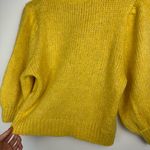 Urban Outfitters Puff Sleeve Sweater Sz Medium Yellow Fuzzy Knit Photo 10