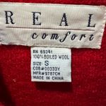Real Comfort Red Boiled Wool Zip Vest Women’s S Photo 7