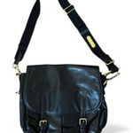 Ralph Lauren COLLECTION, black leather messenger bag, NWT Photo 0