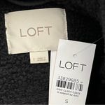 Loft NEW Women’s Faux Suede Aviator Jacket size S Black Photo 6