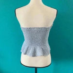 American Eagle ⭐️  light blue strapless top in size small Photo 2