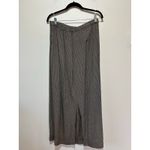 Flax by Jeanne Engelhart maxi skirt size M houndstooth brown lagenlook pull on Photo 2