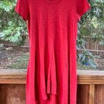 Anthropologie  Left Of Center Red Tee Shirt Dress 100% Cotton Size S Photo 0