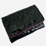 Y2K Zou Zou Black Vinyl Hearts Pink Wallet Coin Purse Photo 0