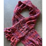Free People Maroon Wool Soft Alpaca Mohair Chunky Loose Knit Oversized Scarf 89” Photo 1