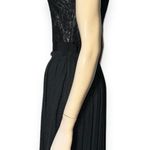 Twenty8Twelve Women’s 4 Black Charcoal Grey Lace Wool Pleated Skirt Tank Dress Photo 3