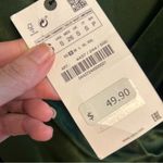 ZARA New Satin Effect green midi slip dress draped Small rich aesthetic night ou Photo 5