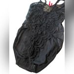 Lady Cameo Vintage 80s Black Sheer Romantic Floral Lace Lingerie Teddie Bodysuit Size M Photo 1