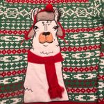 CRAZY FUN LLAMA CHRISTMAS SWEATER Women XL Bells Winter‎ Scarf Hat Ugly Sweater Green Photo 1