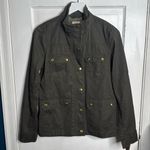 J.Crew  Relaxed Boyfriend Field Jacket Olive Green w/ Gold Hardware W1076 Sz S Photo 3