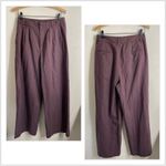 Madewell  Harlow Wide Leg Pleated Pants Chocolate Raisin Tencel Linen Sz 10 NWT Photo 3