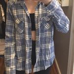 American Eagle Outfitters Blue Boyfriend Style Flannel Size M Photo 0