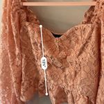 VICI BLUSH CROPPED LACE PEPLUM BLOUSE - BLUSH-SIZE MEDIUM🩷 Photo 9