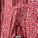 Natalie Martin Red Silk Floral Mini Dress – 100% Silk Boho Style Large Photo 1