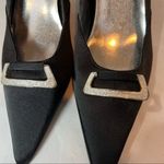 Impo  Winslow Black Satin Rhinestone Heels Photo 5