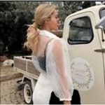 ZARA White Organza Puff Sleeve Polka Swiss Dot Semi Sheer Blouse XS Photo 3