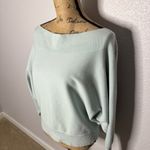 Free People  Hide and Seek Sweater Dolman Sleeve Light Blue Size S Boho Lounge Photo 2