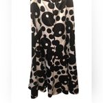Venus Black White Printed Satin Full Maxi Skirt Sz. 6 Event Wedding Cocktail Photo 2