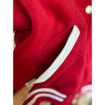 None J&K Varsity Lounge Set Red White Letterman L Jogger Jacket College TikTok Sport Photo 9