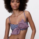 ZARA NWT printed bow tie bikini top Photo 1