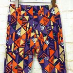 LuLaRoe Halloween Leggings Womens One Size Orange Purple Skull Rock Goth Photo 6