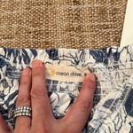 Ocean Drive New Blue Hawaiian Floral Front Tie Strapless Top Medium Photo 3