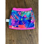 CHAOUICHE Women's Flower Skirt Ruched Hot Pink 3D Flower Mini Party Resort Small Photo 3