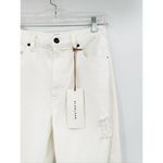SLVRLAKE London White Destructed High Rise Straight Leg Jeans Size 27 NWT Photo 2
