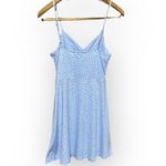 Altar'd State  Baby Blue Ruched A-Line Mini Dress with White Daisies  Size S Photo 1