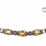 Amethyst Bali Sterling , Citrine, Quartz Bracelet Photo 3