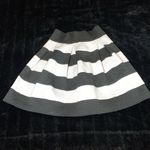 Xhilaration Classic White & Black Scalloped Textured Pleated Full Skirt Small Photo 1