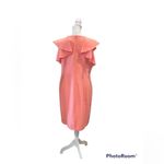 Lands' End Coral Pink Midi Sheath Dress Size 14 Photo 2
