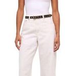 Abercrombie & Fitch Curve Love High Rise Cropped Wide Leg Jeans Womens 14S White Photo 0