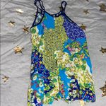 LF  Blue Patchwork Playsuit Photo 5