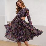 Fame and Partners  The Fia Dress Holographic Pineapple Black Photo 4