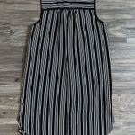 Who What Wear Black White Striped‎ Tie Neck Sleeveless Shift Dress Size Small Photo 7