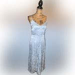 Cider Floral Jacquard Slit Cami Slip Nightgown Nighty Dress Eggshell Blue M Photo 1