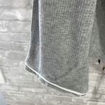  Madewell Gray Piped Waffle Knit Pajama Long Sleeve Shirt Photo 1