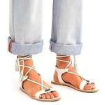 Free People  Brynn Marr wrap leather sandals white Photo 0