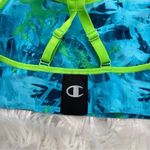 Champion Sports Bra Teal Lime Green Geo Photo 6