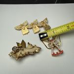 Angel Rhinestone Christmas Holiday Lot Of 3 Brooch Pin Angels 1 Signed Aai Gold Photo 6