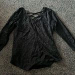 No Bo  lace cross back long sleeve shirt Photo 4