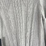 Simply Vera, Vera Wang Simply Vera Vera Wang Gray V-Neck Cable Knit Jeweled Sweater Women Sz S Photo 9